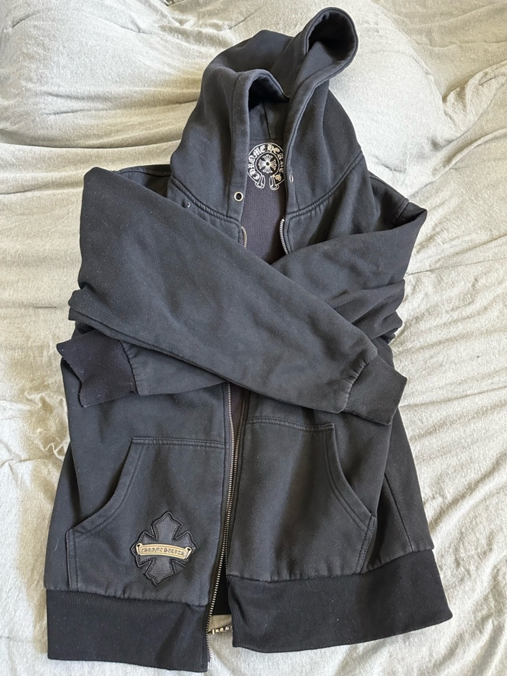 Chrome Hearts Black Hoodie with Embroidery